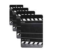 Lot de 4 cartes désodorisantes de voiture noires classiques pour homme et femme - Accessoires de voiture mignons - Diffuseur de parfum durable à suspendre - Tablettes d'aromathérapie pour voiture