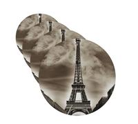 Lot de 4 cartes désodorisantes de voiture Paris Tour Eiffel pour homme et femme - Accessoires de voiture mignons - Diffuseur de parfum durable à suspendre - Tablettes d'aromathérapie pour voiture