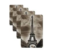 Lot de 4 cartes désodorisantes de voiture Paris Tour Eiffel pour homme et femme - Accessoires de voiture mignons - Diffuseur de parfum durable à suspendre - Tablettes d'aromathérapie pour voiture