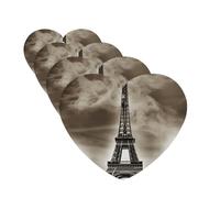 Lot de 4 cartes désodorisantes de voiture Paris Tour Eiffel pour homme et femme - Accessoires de voiture mignons - Diffuseur de parfum durable à suspendre - Tablettes d'aromathérapie pour voiture