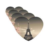 Lot de 4 cartes désodorisantes de voiture Paris Tower - Longue durée à suspendre - Pour chambre à coucher, armoire, voiture, tablettes d'aromathérapie - Pour homme et femme - Pendentif rétroviseur