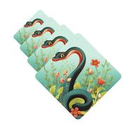 Lot de 4 cartes désodorisantes de voiture serpent et fleur pour homme et femme - Accessoires de voiture mignons - Diffuseur de parfum durable à suspendre - Tablettes d'aromathérapie pour voiture