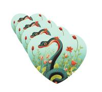 Lot de 4 cartes désodorisantes de voiture serpent et fleur pour homme et femme - Accessoires de voiture mignons - Diffuseur de parfum durable à suspendre - Tablettes d'aromathérapie pour voiture