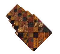 Lot de 4 cartes désodorisantes de voiture style africain patchwork, cartes parfumées durables à suspendre pour chambre à coucher, armoire, voiture, tablettes d'aromathérapie, pour homme et femme