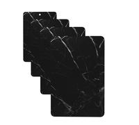 Lot de 4 cartes désodorisantes en marbre noir pour homme et femme - Accessoires de voiture mignons - Diffuseur de parfum durable à suspendre - Tablettes d'aromathérapie pour voiture