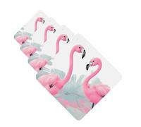 Lot de 4 cartes désodorisantes Love Flamingo pour voiture, armoire, salle de bain, voiture, aromathérapie, rétroviseur, pendentif, longue durée