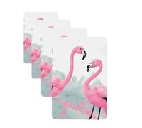 Lot de 4 cartes désodorisantes Love Flamingo pour voiture, armoire, salle de bain, voiture, aromathérapie, rétroviseur, pendentif, longue durée