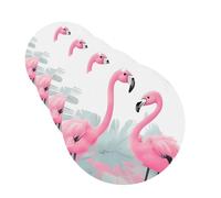 Lot de 4 cartes désodorisantes Love Flamingo pour voiture, armoire, salle de bain, voiture, aromathérapie, rétroviseur, pendentif, longue durée