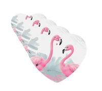 Lot de 4 cartes désodorisantes Love Flamingo pour voiture, armoire, salle de bain, voiture, aromathérapie, rétroviseur, pendentif, longue durée