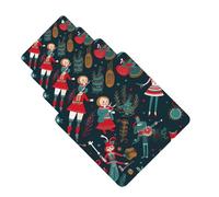Lot de 4 cartes désodorisantes pour femme Casse-noisette Ballet Danse de Noël - Cartes parfumées à suspendre - Pour chambre à coucher, armoire, voiture, tablettes d'aromathérapie pour homme et femme
