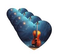 Lot de 4 cartes désodorisantes pour voiture avec poster violon - Cartes parfumées à suspendre - Tablettes d'aromathérapie pour voiture - Cadeau personnalisé pour homme et femme - Parfum lavande