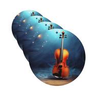 Lot de 4 cartes désodorisantes pour voiture avec poster violon - Cartes parfumées à suspendre - Tablettes d'aromathérapie pour voiture - Cadeau personnalisé pour homme et femme - Parfum lavande