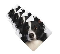 Lot de 4 cartes désodorisantes pour voiture Border Collie - Cadeau personnalisé pour homme et femme - Tablettes d'aromathérapie à suspendre - Cartes parfumées pour armoire de salle de bain