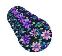 Lot de 4 cartes désodorisantes pour voiture Camélia violet à suspendre - Parfum durable - Tablettes d'aromathérapie de voiture - Pendentif pour rétroviseur de voiture, armoire à chaussures