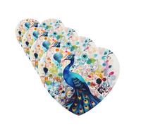 Lot de 4 cartes désodorisantes pour voiture Color Peacock - Cartes parfumées à suspendre - Tablettes d'aromathérapie personnalisées - Cadeaux pour homme et femme - Parfum lavande