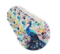 Lot de 4 cartes désodorisantes pour voiture Color Peacock - Cartes parfumées à suspendre - Tablettes d'aromathérapie personnalisées - Cadeaux pour homme et femme - Parfum lavande