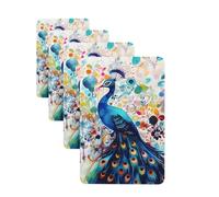 Lot de 4 cartes désodorisantes pour voiture Color Peacock - Cartes parfumées à suspendre - Tablettes d'aromathérapie personnalisées - Cadeaux pour homme et femme - Parfum lavande