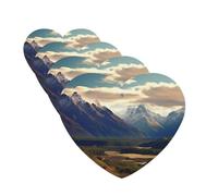 Lot de 4 cartes désodorisantes pour voiture Cook National Park Montagne Paysage de Montagne - Cartes parfumées à suspendre - Tablettes d'aromathérapie pour voiture - Cadeau pour homme et femme