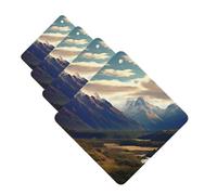 Lot de 4 cartes désodorisantes pour voiture Cook National Park Montagne Paysage de Montagne - Cartes parfumées à suspendre - Tablettes d'aromathérapie pour voiture - Cadeau pour homme et femme