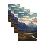 Lot de 4 cartes désodorisantes pour voiture Cook National Park Montagne Paysage de Montagne - Cartes parfumées à suspendre - Tablettes d'aromathérapie pour voiture - Cadeau pour homme et femme