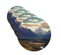 Lot de 4 cartes désodorisantes pour voiture Cook National Park Montagne Paysage de Montagne - Cartes parfumées à suspendre - Tablettes d'aromathérapie pour voiture - Cadeau pour homme et femme