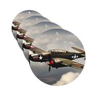Lot de 4 cartes désodorisantes pour voiture d'avion de la Seconde Guerre mondiale pour homme et femme - Accessoires de voiture mignons - Diffuseur de parfum durable à suspendre - Tablettes