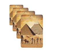 Lot de 4 cartes désodorisantes pour voiture de l'Égypte ancienne - Cartes parfumées à suspendre - Tablettes d'aromathérapie personnalisées - Cadeau pour homme et femme - Parfum lavande