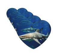 Lot de 4 cartes désodorisantes pour voiture - Deux requins blancs - Cartes parfumées à suspendre - Tablettes d'aromathérapie personnalisées - Cadeau pour homme et femme - Parfum lavande