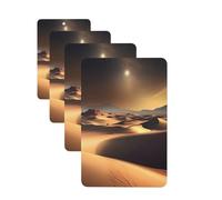 Lot de 4 cartes désodorisantes pour voiture du désert du Sahara - Cartes parfumées à suspendre - Tablettes d'aromathérapie personnalisées - Cadeaux pour homme et femme - Parfum lavande
