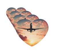 Lot de 4 cartes désodorisantes pour voiture en avion, coucher de soleil et ciel pour homme et femme - Accessoires de voiture mignons - Diffuseur de parfum durable à suspendre - Tablettes