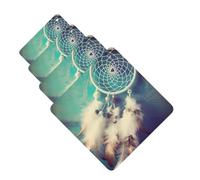 Lot de 4 cartes désodorisantes pour voiture en forme d'attrape-rêves blanc pour homme et femme - Accessoires de voiture mignons - Diffuseur de parfum durable à suspendre - Tablettes d'aromathérapie