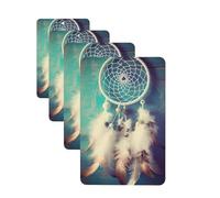 Lot de 4 cartes désodorisantes pour voiture en forme d'attrape-rêves blanc pour homme et femme - Accessoires de voiture mignons - Diffuseur de parfum durable à suspendre - Tablettes d'aromathérapie