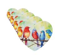 Lot de 4 cartes désodorisantes pour voiture Five Singing Birds - Cartes parfumées à suspendre - Tablettes d'aromathérapie personnalisées - Cadeaux pour homme et femme - Parfum lavande