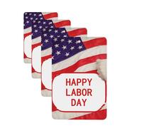 Lot de 4 cartes désodorisantes pour voiture Happy Labor Day - Cartes parfumées à suspendre - Tablettes d'aromathérapie personnalisées - Cadeaux pour homme et femme - Parfum lavande