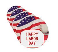 Lot de 4 cartes désodorisantes pour voiture Happy Labor Day - Cartes parfumées à suspendre - Tablettes d'aromathérapie personnalisées - Cadeaux pour homme et femme - Parfum lavande