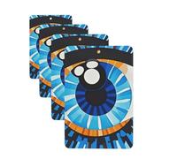 Lot de 4 cartes désodorisantes pour voiture mauvais œil pour homme et femme - Accessoires de voiture mignons - Diffuseur de parfum durable à suspendre - Tablettes d'aromathérapie pour voiture