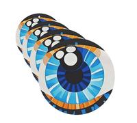 Lot de 4 cartes désodorisantes pour voiture mauvais œil pour homme et femme - Accessoires de voiture mignons - Diffuseur de parfum durable à suspendre - Tablettes d'aromathérapie pour voiture