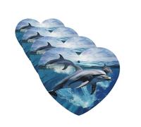 Lot de 4 cartes désodorisantes pour voiture motif dauphins pour homme et femme - Accessoires de voiture mignons - Diffuseur de parfum durable à suspendre - Tablettes d'aromathérapie pour voiture