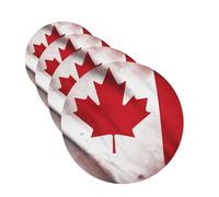 Lot de 4 cartes désodorisantes pour voiture motif drapeau canadien pour homme et femme - Accessoires de voiture mignons - Diffuseur de parfum durable à suspendre - Tablettes d'aromathérapie pour