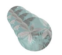 Lot de 4 cartes désodorisantes pour voiture - Motif feuilles gris menthe - Pour homme et femme - Accessoires de voiture mignons - Diffuseur de parfum durable à suspendre - Tablettes d'aromathérapie