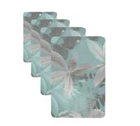 Lot de 4 cartes désodorisantes pour voiture - Motif feuilles gris menthe - Pour homme et femme - Accessoires de voiture mignons - Diffuseur de parfum durable à suspendre - Tablettes d'aromathérapie