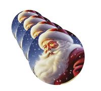 Lot de 4 cartes désodorisantes pour voiture motif Père Noël pour homme et femme - Accessoires de voiture mignons - Diffuseur de parfum durable à suspendre - Tablettes d'aromathérapie pour voiture