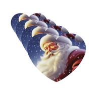 Lot de 4 cartes désodorisantes pour voiture motif Père Noël pour homme et femme - Accessoires de voiture mignons - Diffuseur de parfum durable à suspendre - Tablettes d'aromathérapie pour voiture