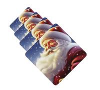 Lot de 4 cartes désodorisantes pour voiture motif Père Noël pour homme et femme - Accessoires de voiture mignons - Diffuseur de parfum durable à suspendre - Tablettes d'aromathérapie pour voiture