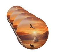 Lot de 4 cartes désodorisantes pour voiture Native American Tribes - Cartes parfumées à suspendre pour chambre à coucher, armoire, voiture, tablettes d'aromathérapie pour homme et femme - Pendentif
