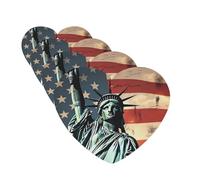 Lot de 4 cartes désodorisantes pour voiture Statue Liberty drapeau américain pour homme et femme - Accessoires de voiture mignons - Diffuseur de parfum durable à suspendre - Tablettes d'aromathérapie