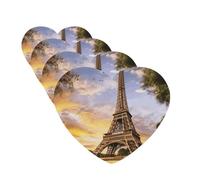 Lot de 4 cartes désodorisantes pour voiture Tour Eiffel Paris pour homme et femme - Accessoires de voiture mignons - Diffuseur de parfum durable à suspendre - Tablettes d'aromathérapie pour voiture