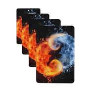 Lot de 4 cartes désodorisantes pour voiture Yin Yang - Pour homme et femme - Accessoires de voiture mignons - Parfum durable - Diffuseur de voiture à suspendre - Tablettes d'aromathérapie pour voiture