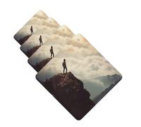 Lot de 4 cartes désodorisantes Woman on a Top Mountain pour voiture, armoire, salle de bain, voiture, aromathérapie, rétroviseur, pendentif, désodorisant, longue durée