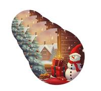 Lot de 4 cartes parfumées à suspendre pour voiture avec inscription « Merry Christmas Day » - Pour armoire, salle de bain, voiture, miroir intérieur
